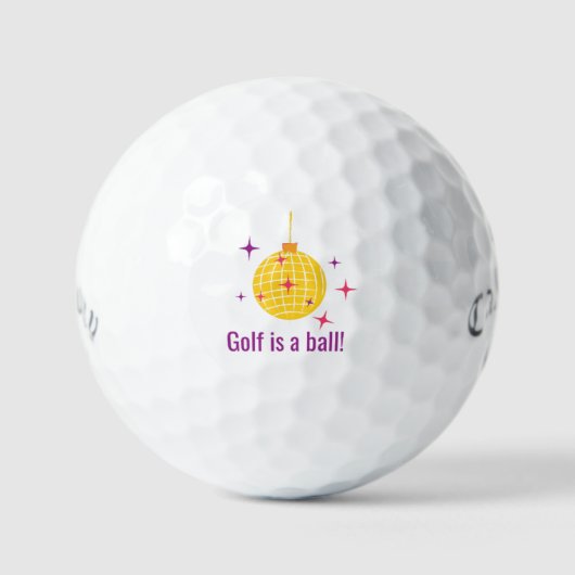 Golf is een bal - grappige golfballen (Voorkant)