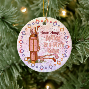 Golf is een Girls Game golf Keramisch Ornament