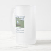 Golf is een hoop lopend matglas bierpul (Voorkant links)