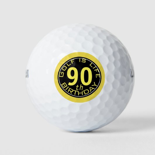 Golf is een leven  90e verjaardag golfbal golfballen (Voorkant)