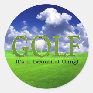 Golf is een mooi ding ronde sticker