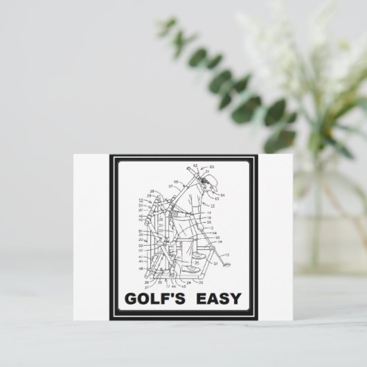 GOLF IS EENVOUDIG BRIEFKAART (Staand voorkant)
