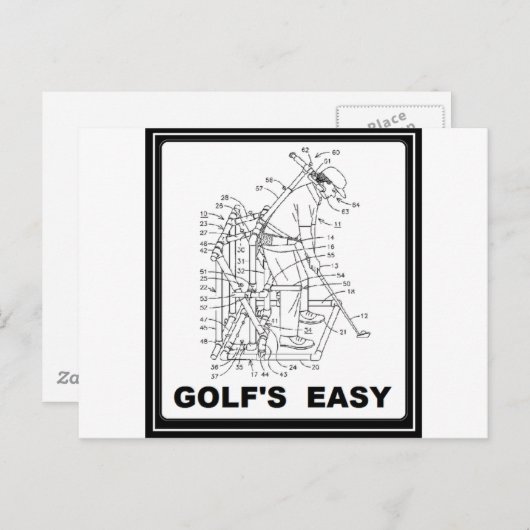 GOLF IS EENVOUDIG BRIEFKAART (Voorkant / Achterkant)