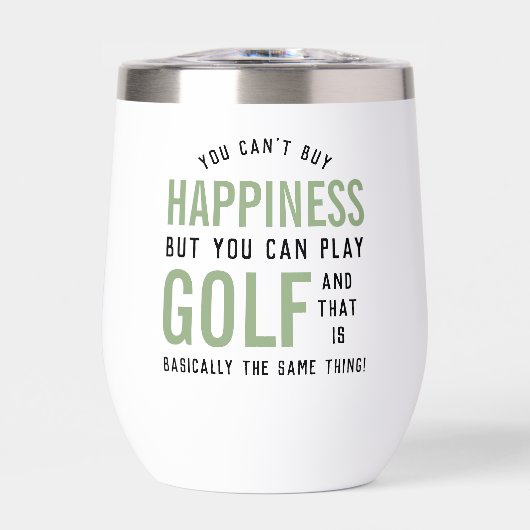 Golf is geluk Funny Golf Lover Gepersonaliseerd (Voorkant)