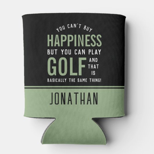 Golf is geluk Funny Golf Lover Gift Blikjeskoeler (Achterkant)