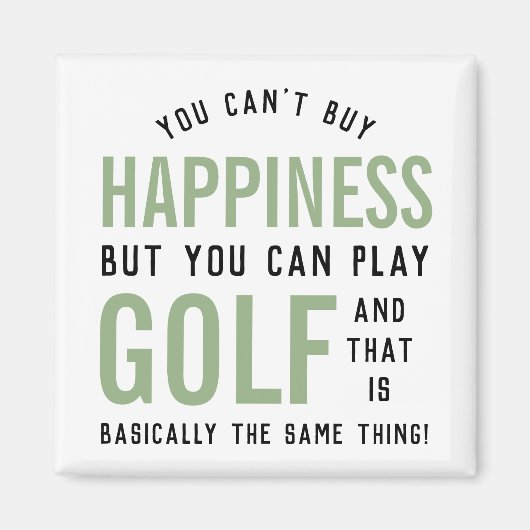 Golf is geluk Funny Golf Lover Gift Magneet (Voorkant)