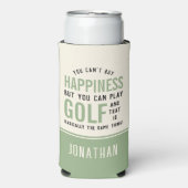 Golf is geluk Funny Golf Lover Gift Seltzer Blikjeskoeler (Seltzer Voorkant)