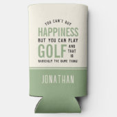 Golf is geluk Funny Golf Lover Gift Seltzer Blikjeskoeler (Achterkant)