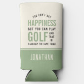 Golf is geluk Funny Golf Lover Gift Seltzer Blikjeskoeler (Voorkant)