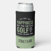 Golf is geluk Funny Golf Lover Gift Seltzer Blikjeskoeler (Seltzer Achterkant)
