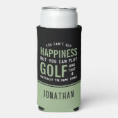 Golf is geluk Funny Golf Lover Gift Seltzer Blikjeskoeler (Seltzer Voorkant)