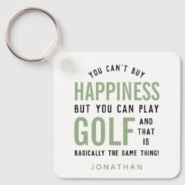 Golf is geluk Funny Golf Lover Gift Sleutelhanger