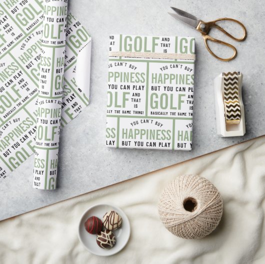 Golf is geluk Funny Golf Lover Gifts Cadeaupapier (Crafts)