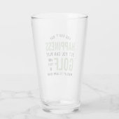 Golf is geluk Funny Golf Lover Gifts Glas (Achterkant)