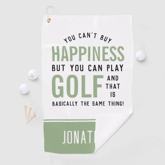 Golf is geluk Funny Golf Lover Gifts Golfhanddoek (Insitu)