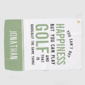 Golf is geluk Funny Golf Lover Gifts Golfhanddoek (Horizontaal)