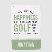 Golf is geluk Funny Golf Lover Gifts Golfhanddoek (Voorkant)
