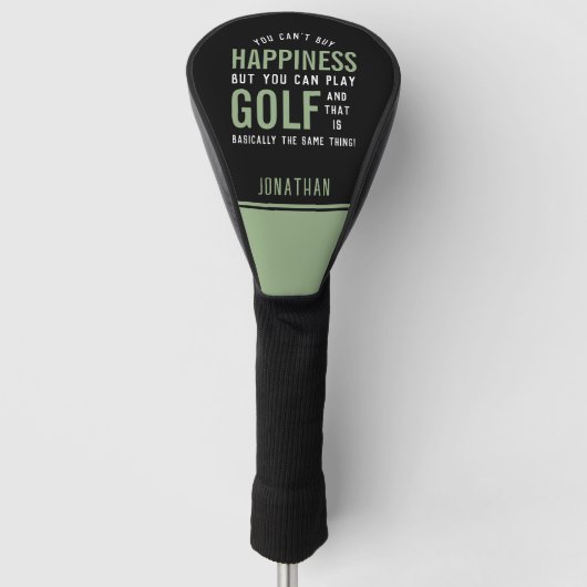 Golf is geluk Funny Golf Lover Gifts Golfheadcover (Voorkant)