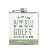 Golf is geluk Funny Golf Lover Gifts Heupfles (Voorkant)
