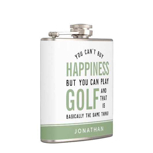 Golf is geluk Funny Golf Lover Gifts Heupfles (Rechts)