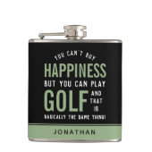 Golf is geluk Funny Golf Lover Gifts Heupfles (Voorkant)