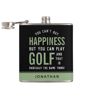 Golf is geluk Funny Golf Lover Gifts Heupfles