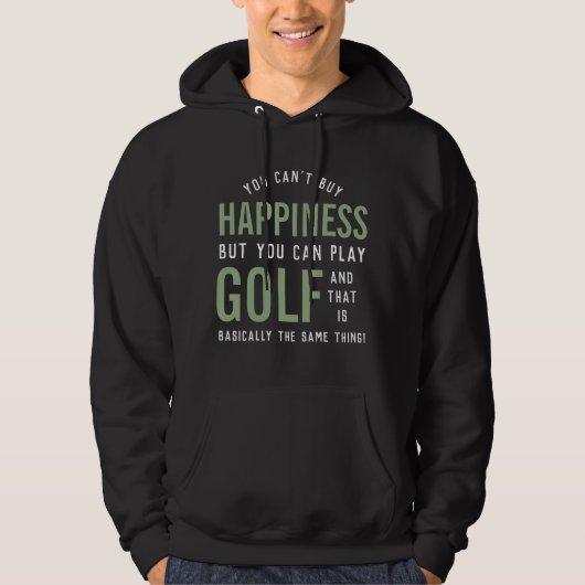 Golf is geluk Funny Golf Lover Gifts Hoodie (Voorkant)