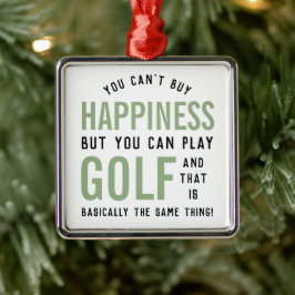 Golf is geluk Funny Golf Lover Gifts Metalen Ornament