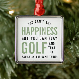 Golf is geluk Funny Golf Lover Gifts Metalen Ornament