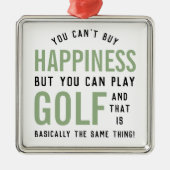 Golf is geluk Funny Golf Lover Gifts Metalen Ornament (Voorkant)