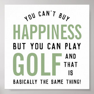 Golf is geluk Funny Golf Lover Gifts Poster