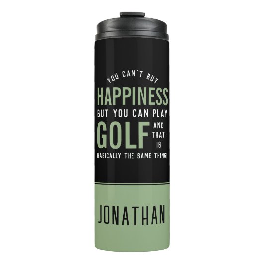 Golf is geluk Funny Golf Lover Gifts Thermosbeker (Voorkant)