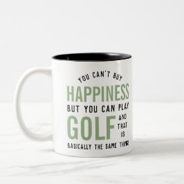 Golf is geluk Funny Golf Lover Gifts Tweekleurige Koffiemok