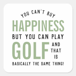 Golf is geluk Funny Golf Lover Gifts Vierkante Sticker