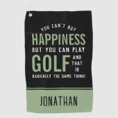Golf is geluk Funny Golf Lover Golfhanddoek (Voorkant)