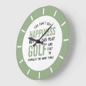 Golf is geluk Funny Golf Lover Grote Klok (Hoek)