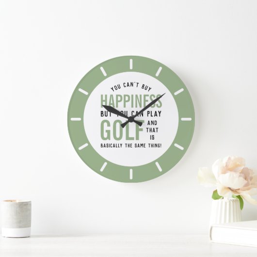 Golf is geluk Funny Golf Lover Grote Klok (Huis)