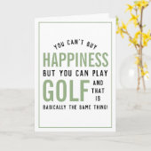 Golf is geluk Funny Golf Lover Kaart (Gele Bloem)