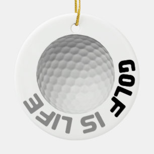 Golf is het leven keramisch ornament