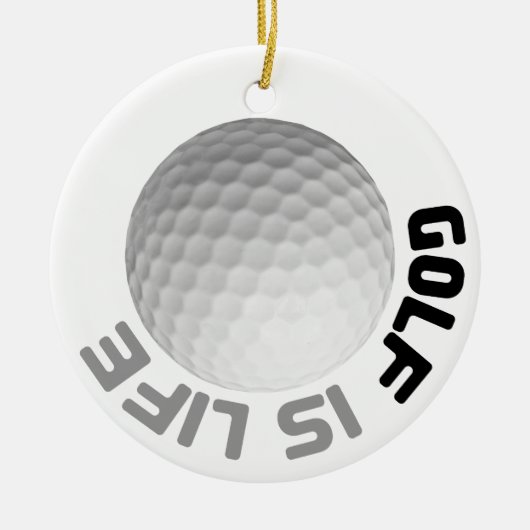 Golf is het leven keramisch ornament (Voorkant)