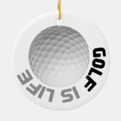 Golf is het leven keramisch ornament (Achterkant)