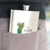 GOLF is LIFE, Golfer, Club, Golf Quote Flacon (Voorbeeld)