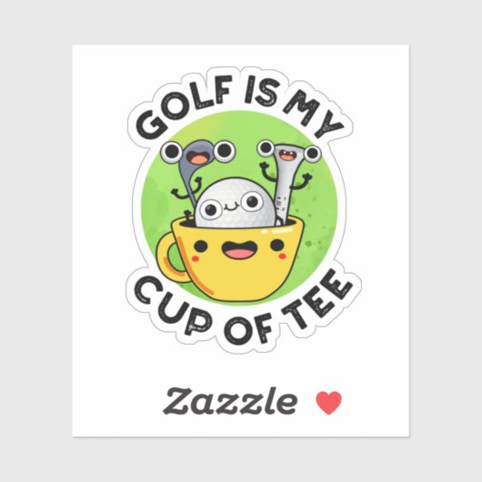 Golf is mijn beker van T-shirt Funny Golf Pun Sticker (Vel)