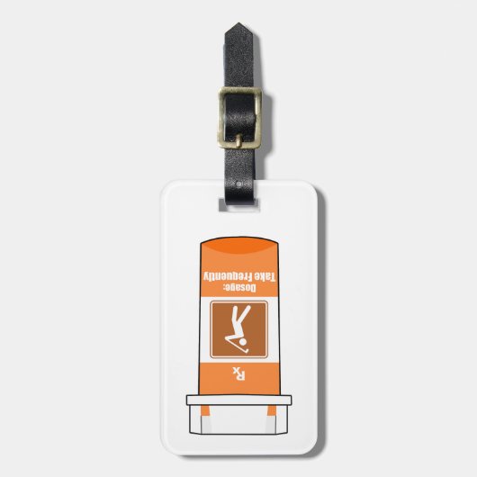 Golf Is Mijn Drug Bagagelabel (Voorkant verticaal)