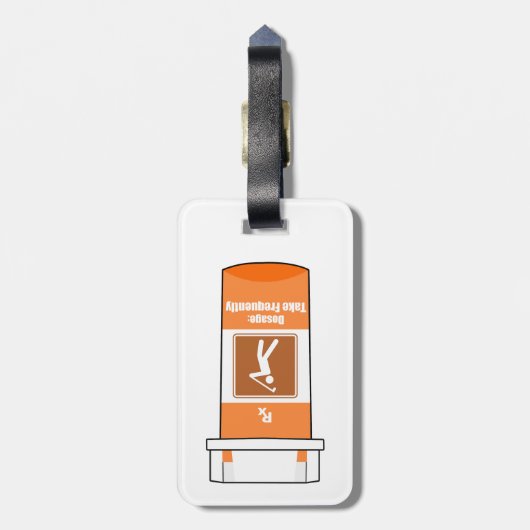 Golf Is Mijn Drug Bagagelabel (Achterkant verticaal)