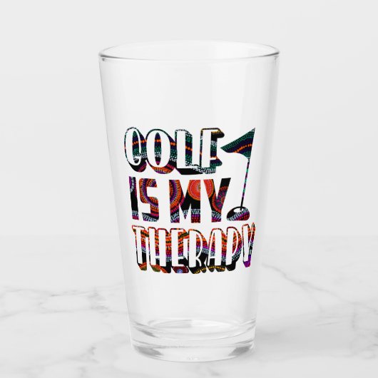 Golf is mijn Gezegde theepot Glas (Voorkant)