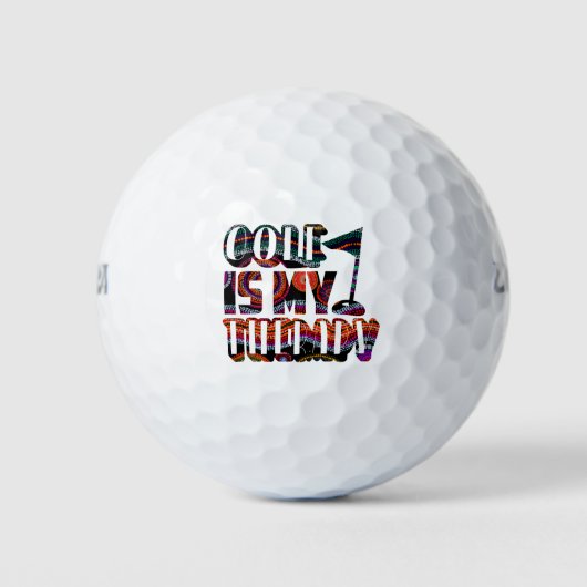 Golf is mijn Gezegde theepot Golfballen (Voorkant)