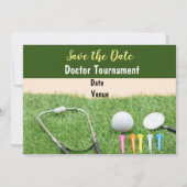 Golf is mijn golfbal en stethoscoop kaart (Voorkant)