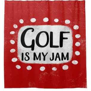 Golf is mijn jam douchegordijn