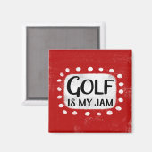 Golf is mijn Jam koelkastmagneet Magneet (Voorkant / Achterkant)